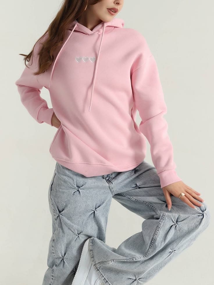 Pink Hoodie Model